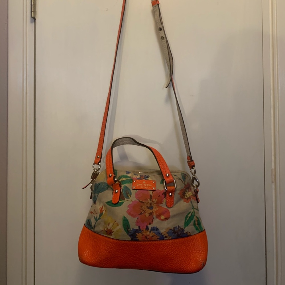 Kate Spade Orange Floral Cross Body